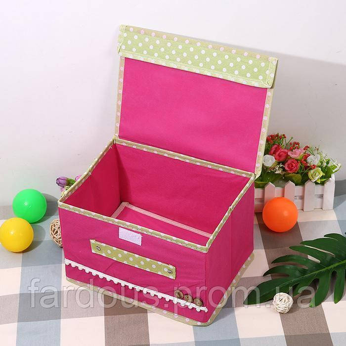 

Короб складной 26,5*20*17 см. Кофр, органайзер. Малиновый