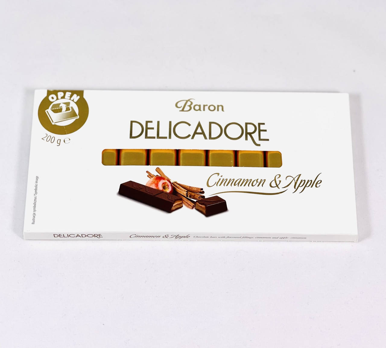 

Шоколад темный со вкусом Яблоко и корица Apple Cinnamon Baron, 200г Польша