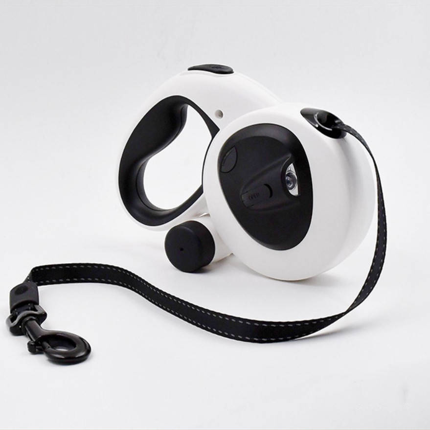 

Поводок рулетка USB до 50 кг с фонариком и контейнером для пакетов, Синий