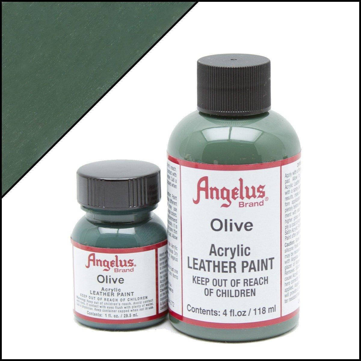

Краска для кожи Angelus Olive (оливковый) 50 мл., Зелёный