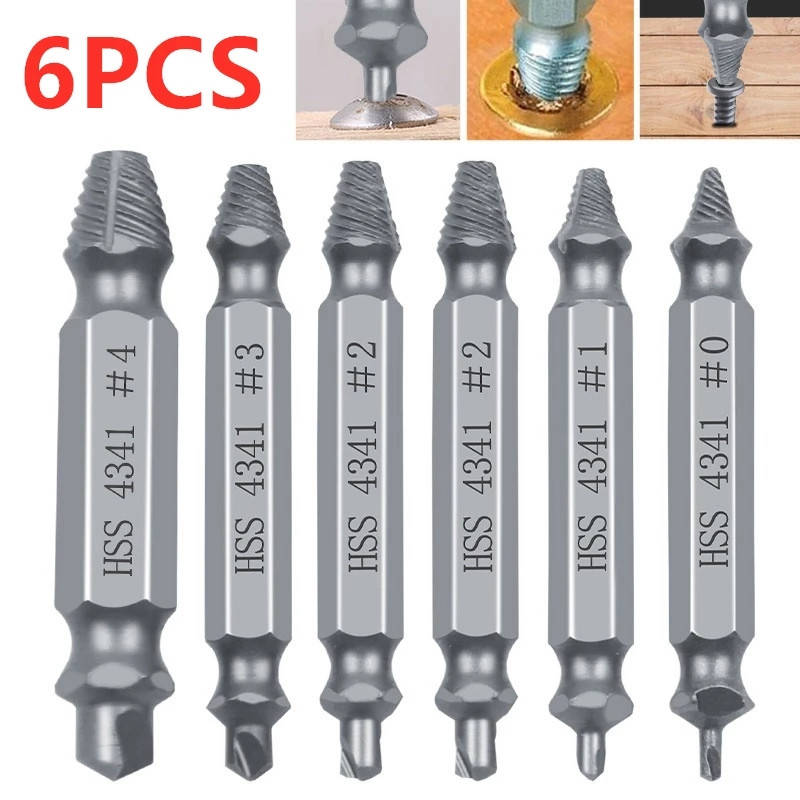 

Набор экстракторов Drillpro 6 шт 5-8 мм для удаления сломанных болтов