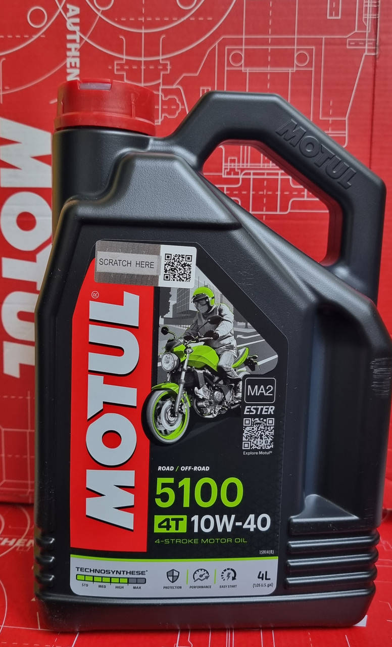 

Масло моторное для мотоциклов Motul 5100 10W40 (4L) 836541, 104068