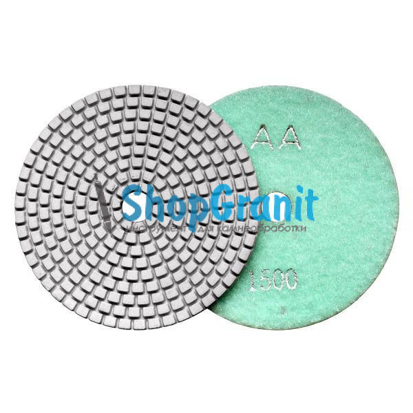 

Гибкий полировальный круг белый № 1500 AA 100мм типа StoneCraft алмазные черепашки, алмазные липучки, джепи,