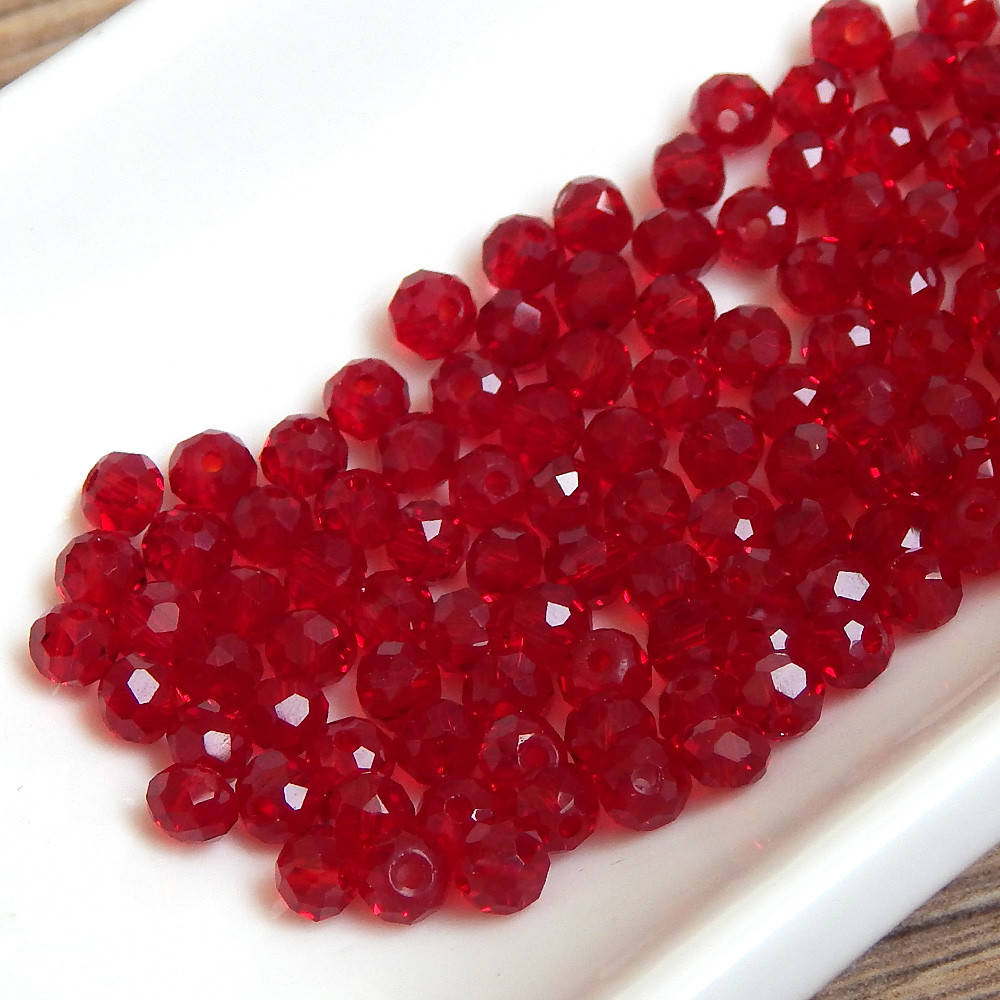 

Бусины хрустальные Рондель 4х3 мм, винный прозрачный (уп.125-135 шт)