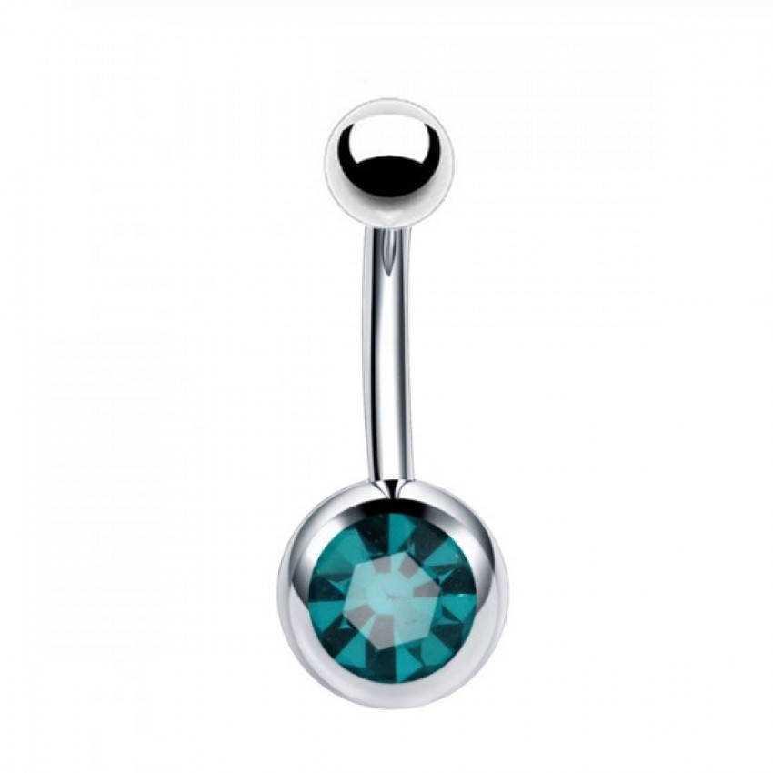 

Серьга-банан с кристаллом Swarovski (в пупок)