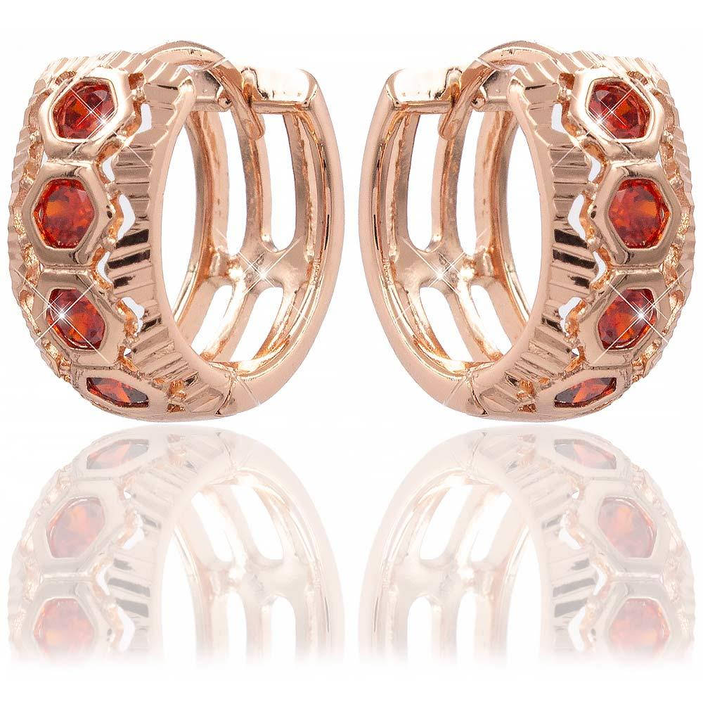 

Серьги 1,5 см красный (Медицинское золото)