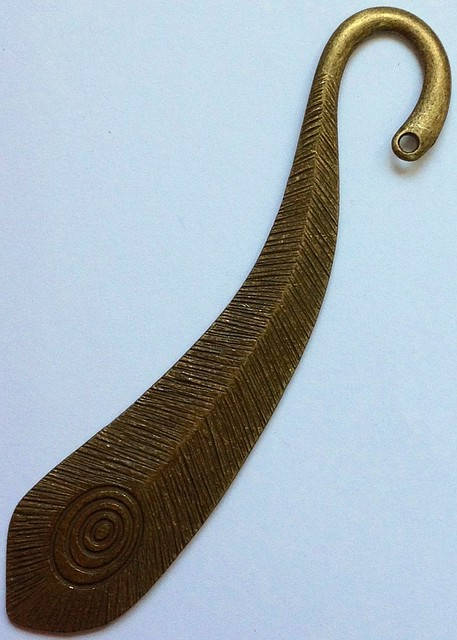 

Закладка для книг Перо павлина бронза (большая)