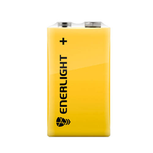

Батарейка крона Enerlight 6F22 9В, батарея, солевая