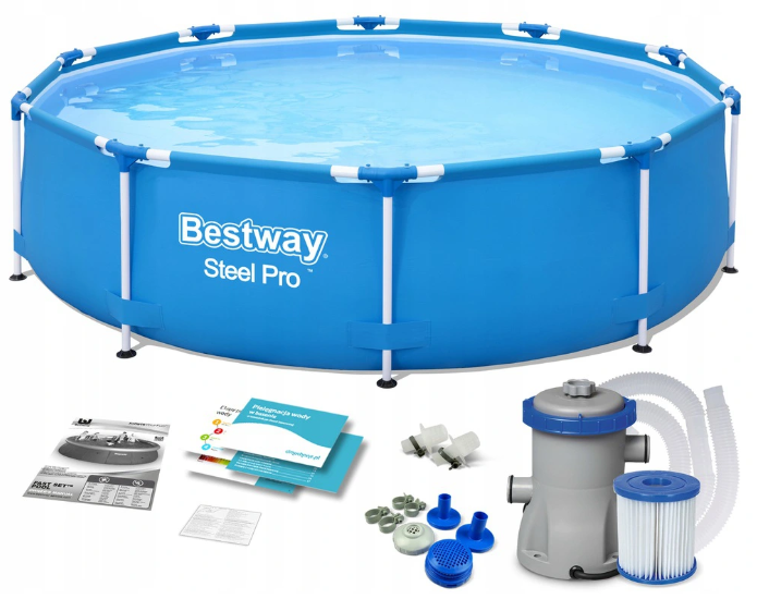 

Бассейн каркасный садовый Bestway Steel Pro 305 х 76 см с насосом