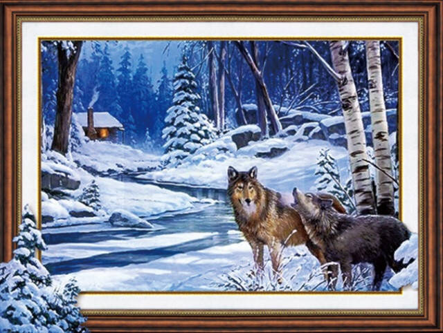 

65*50см 5D Домик в лесу, алмазная живопись, полная выкладка