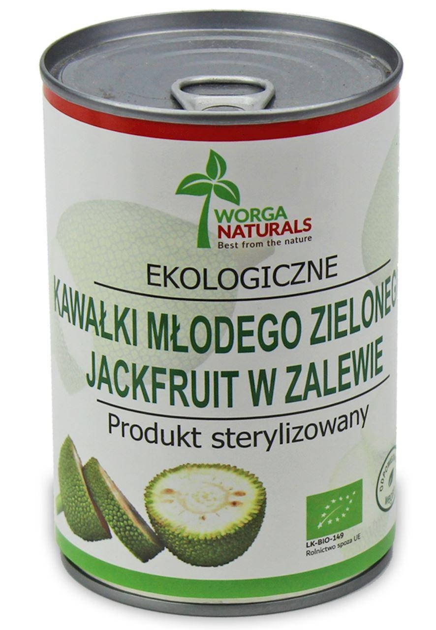 

Шматочи зеленого джекфруту у розсолі WORGA NATURALS, 400г (220г)