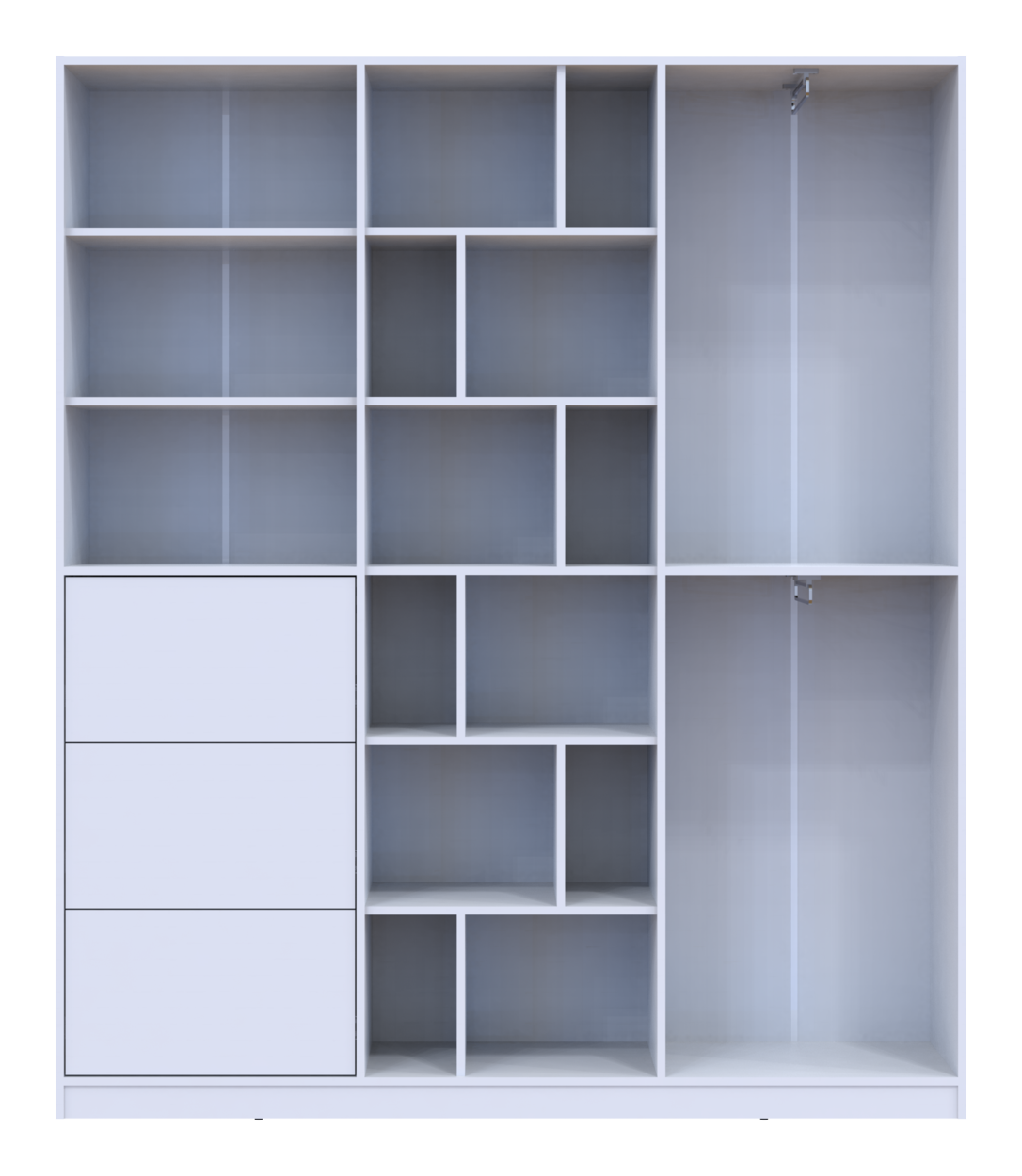 Шафа для одягу Doros Морган Білий ДСП/Шухляди 180х38.5х210 (42002246) 7