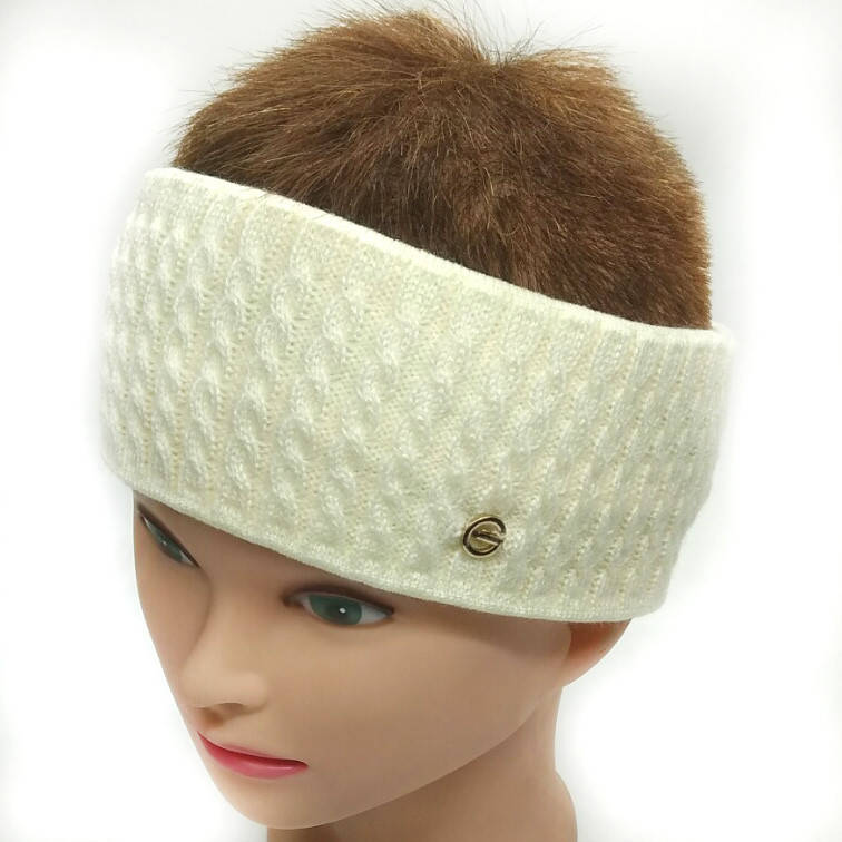 

Теплая повязка на голову Молочный