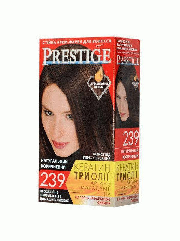 

Стойкая крем краска для волос Prestige 239 Коричневый натуральный, Престиж 115 мл