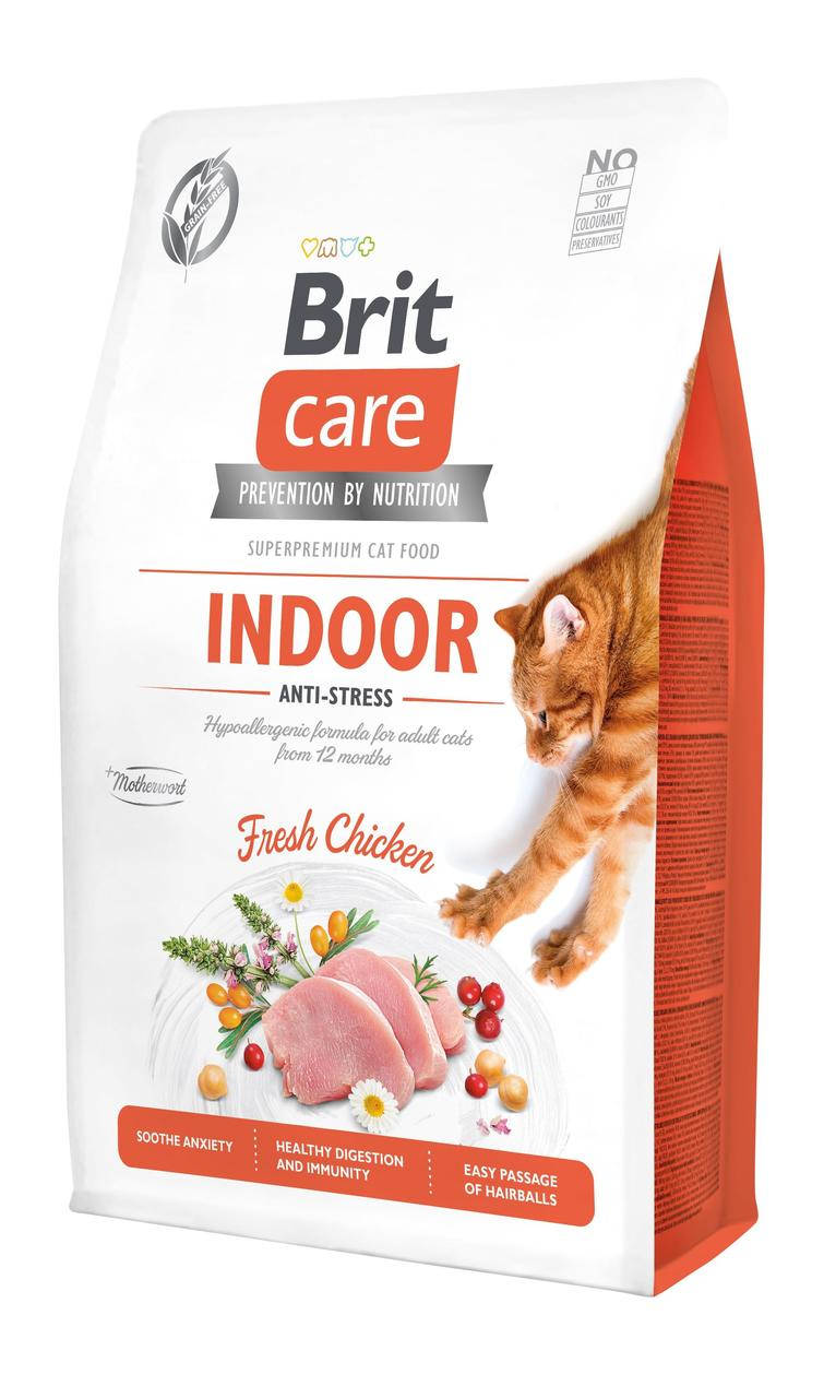 

Сухой корм для кошек Brit Care Indoor Anti-stress беззерновой с курицей 2 кг.