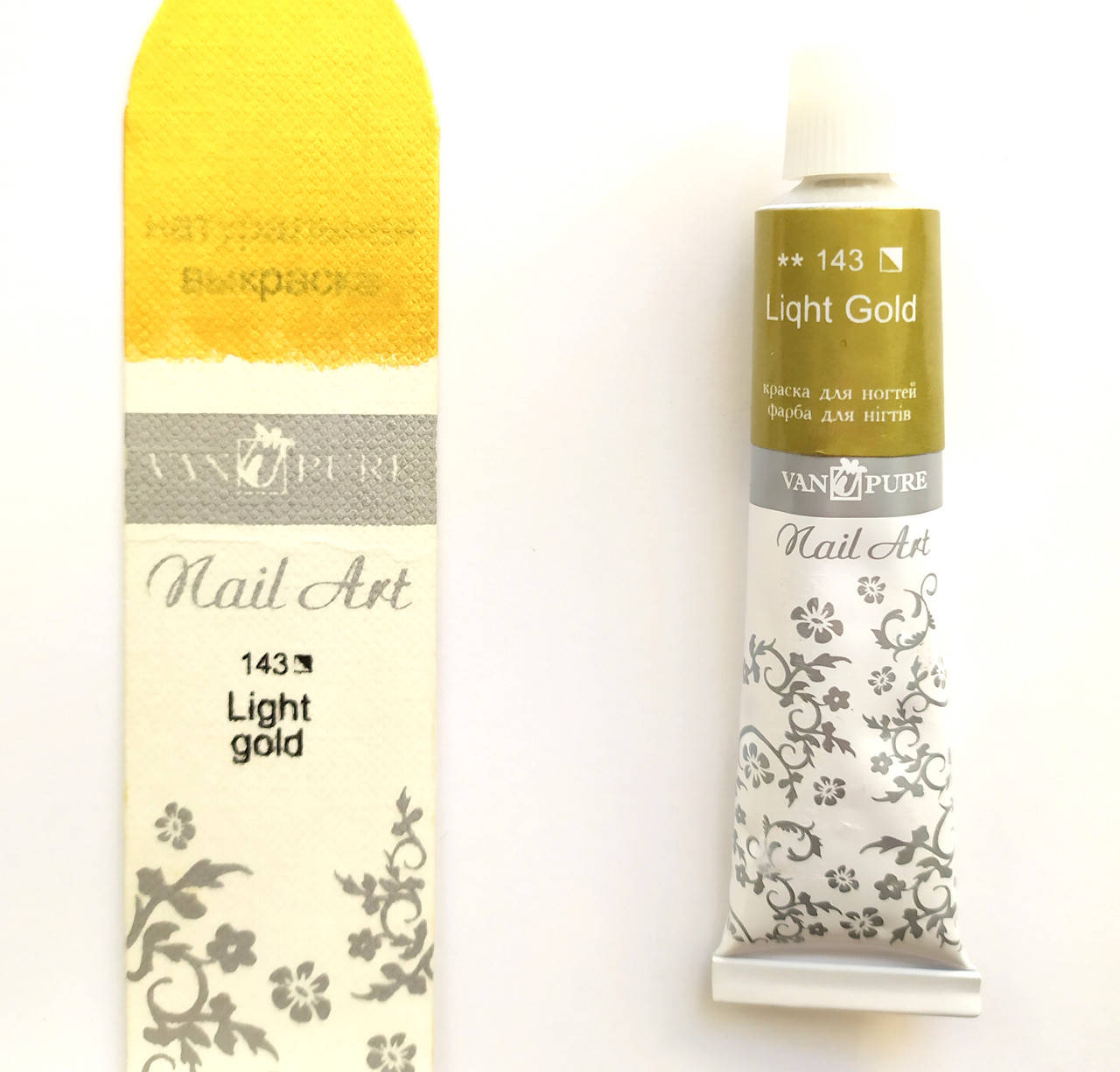 

Краска акриловая Van Pure Nail Art, 143 Золото светлое, 12 мл.