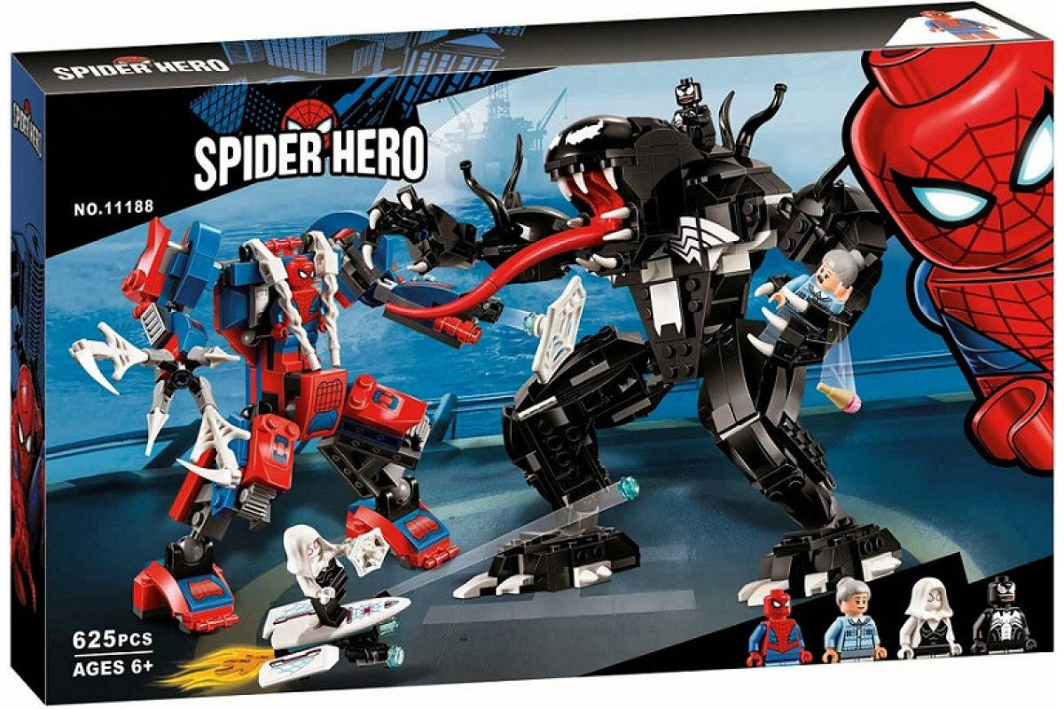 

Конструктор 11188 Человек-паук против Венома. Супергерои 625 деталей