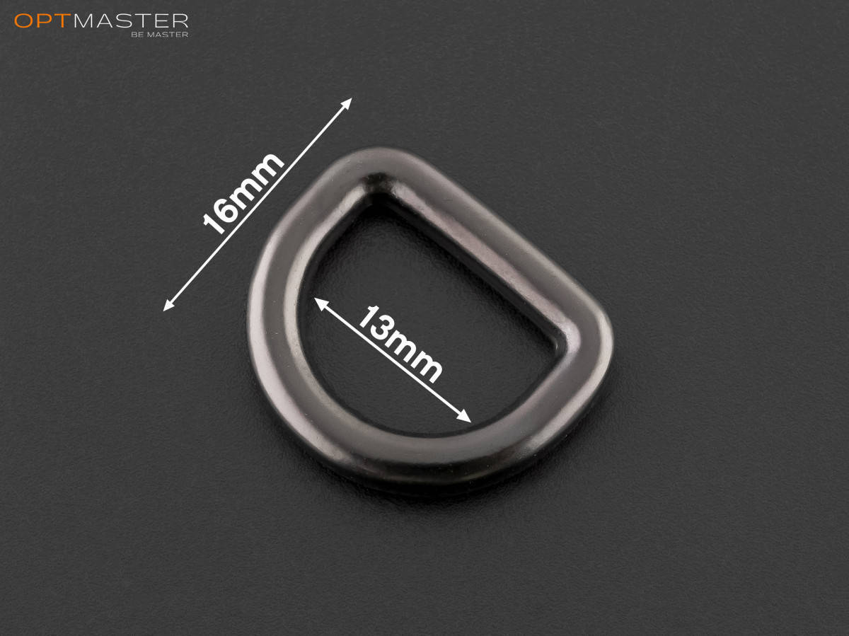 

Полукольцо 13мм (50-А396) цв. черный