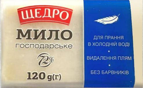 

Мыло хозяйственное ТМ "Щедро" светлое 120гр в упаковке