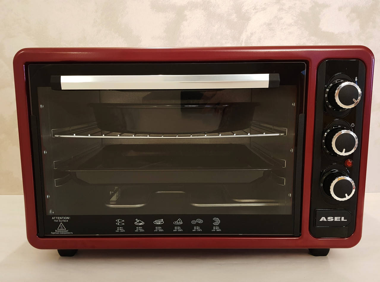 

Духовка электрическая печь ASEL AF-40-23 Red 40L 1300W