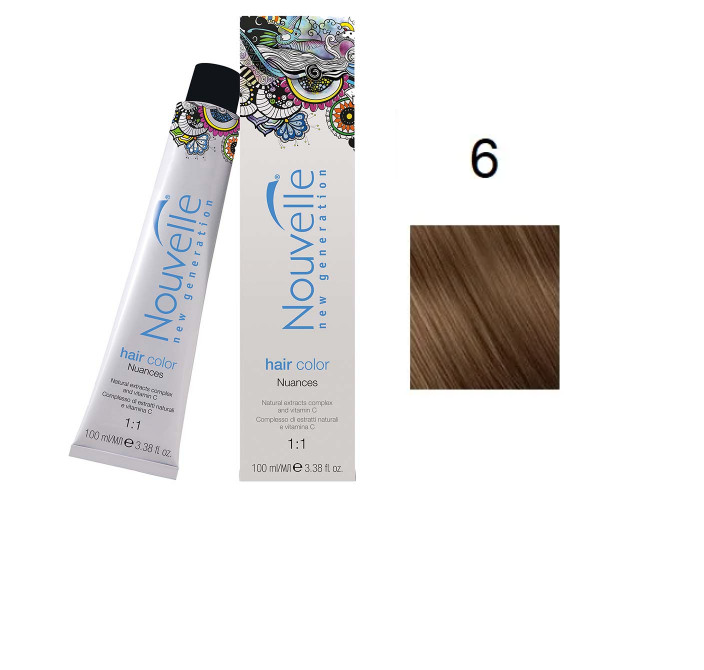 

Краска для волос Nouvelle Hair Color 6 темно-русый 100 мл