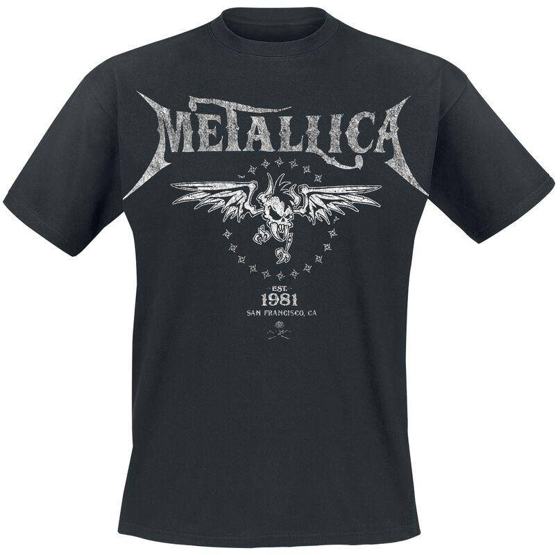 

Футболка черная LOYS рок METALLICA grey print