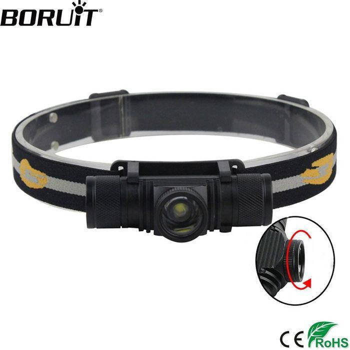 

Boruit D20 Фонарь XM-L2 Zoom фонарик налобный 1000LM 4-Режим 18650/