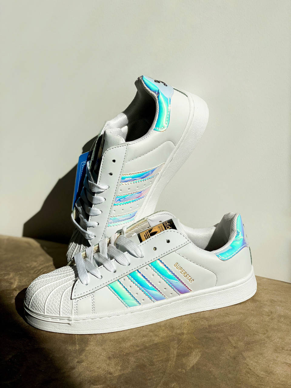 

Женские кроссовки Adidas Superstar Fully White Адидас суперстар цветные, Белый