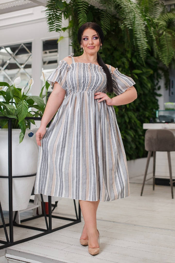 

Сарафан женский лен размеры: 50-56 "LARA-3" недорого от прямого поставщика