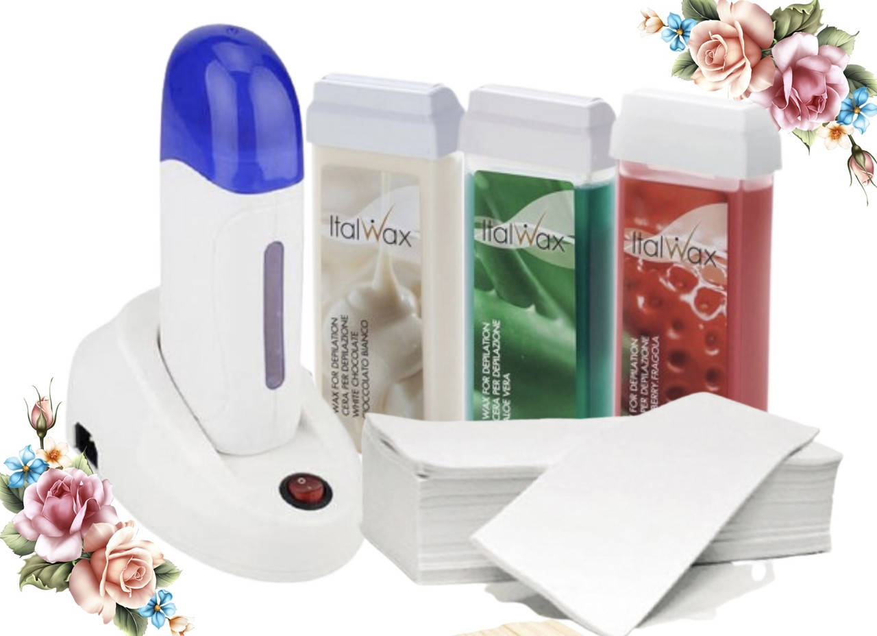 

Стартовый набор для депиляции воскоплавом кассетным, воск 3 шт ,полоски