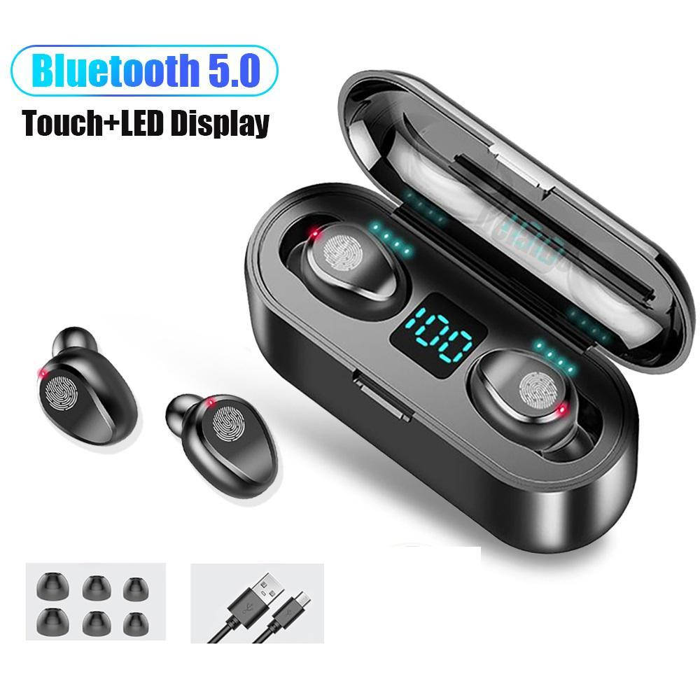 

Беспроводные наушники F9 черные сенсорные HD Stereo, Черный