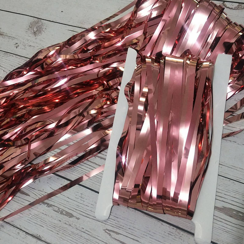 

Шторка фольгированная для фотозоны розовое золото 1х2м