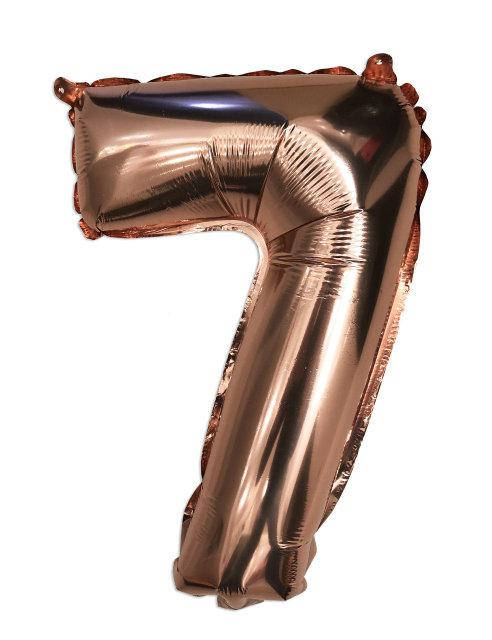 

Шар цифра 7 фольгированный розовое золото 35 см.