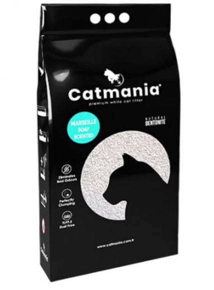 

Бентонитовый наполнитель для кошачьих туалетов CATMANIA (Кетмания) марсельское мыло бирюзовые гранулы, 10 л