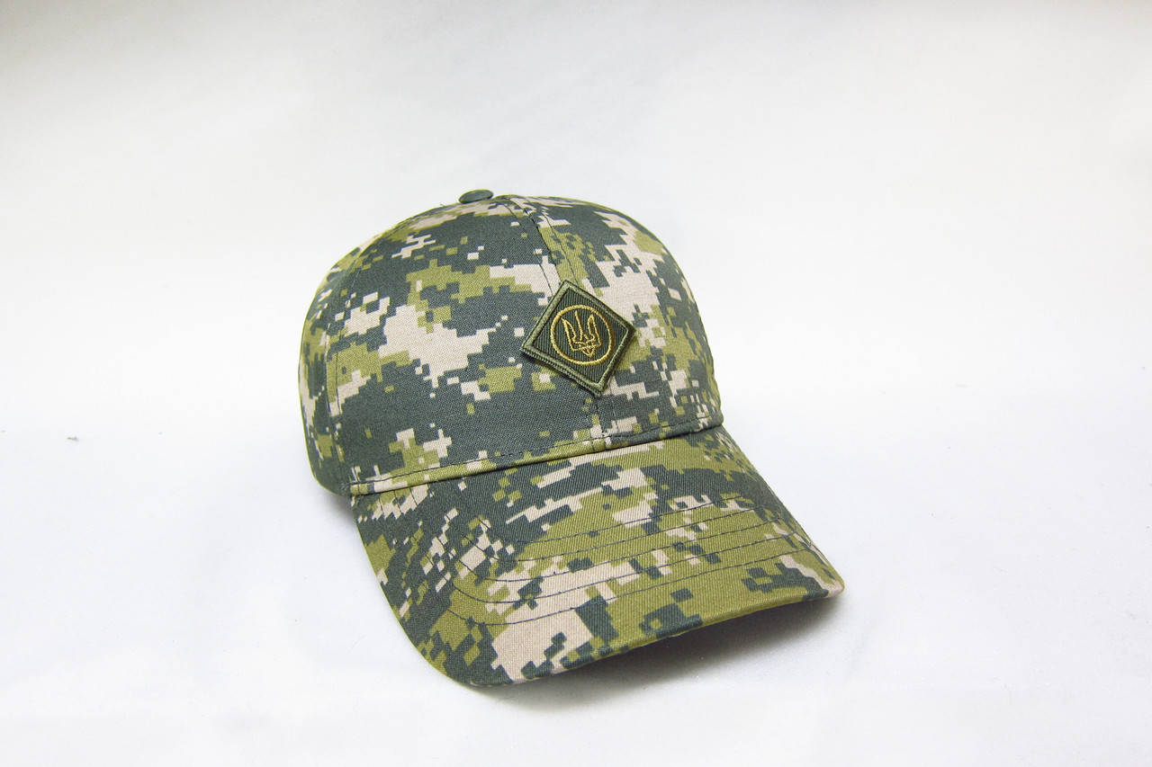 

Кепка бейсболка тактическая камуфляж пиксель с шевроном 00555-11 56-58 размер, Маскировочный