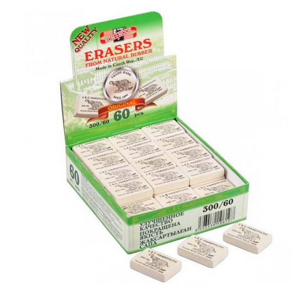 

Ластик (стирательная резинка) "Koh-i-noor" 300/60, слон, Белый