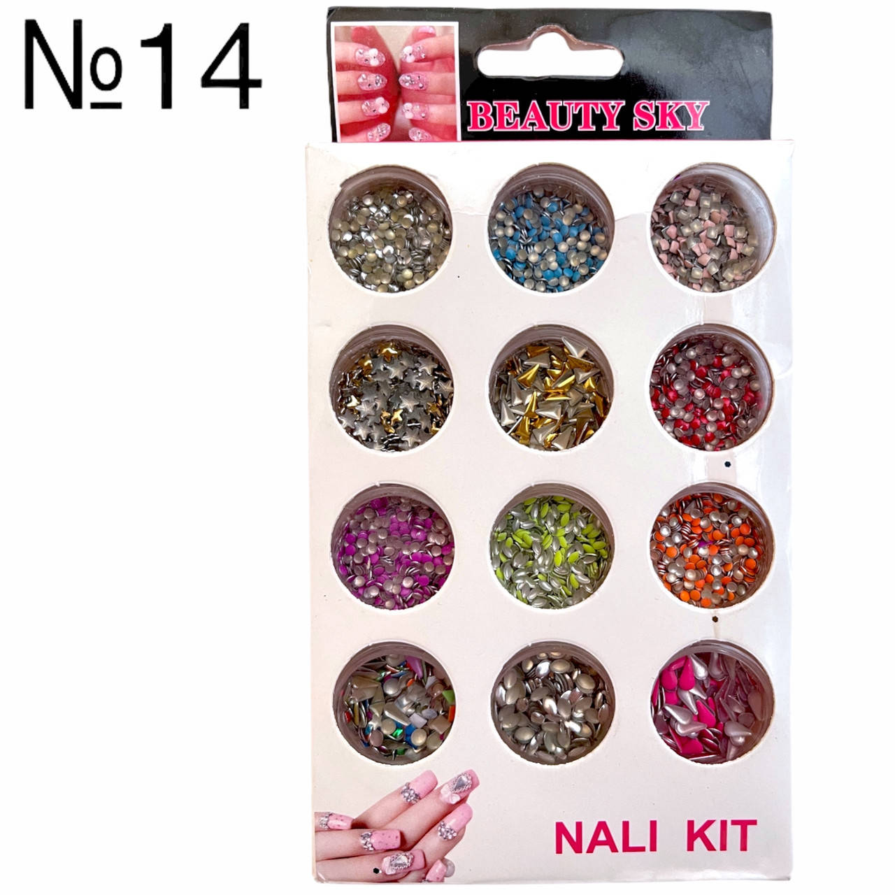 

Декор-украшения для дизайна ногтей Sky Nail Art, 12шт./уп. №14, Разные цвета