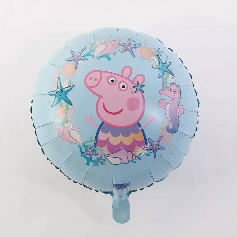 

Фольгированный воздушный шар свинка пеппа и морские жители 45 см