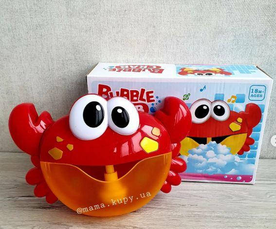 

Игрушка для купания "Краб" METR+ L596 Игрушка для ванной в виде краба TK 18642 с мыльными пузырями