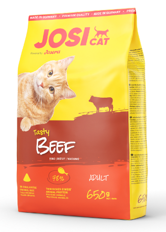 

Сухой корм Josera JosiCat Tasty Beef (27,5/9) для взрослых кошек с говядиной 0,65 кг
