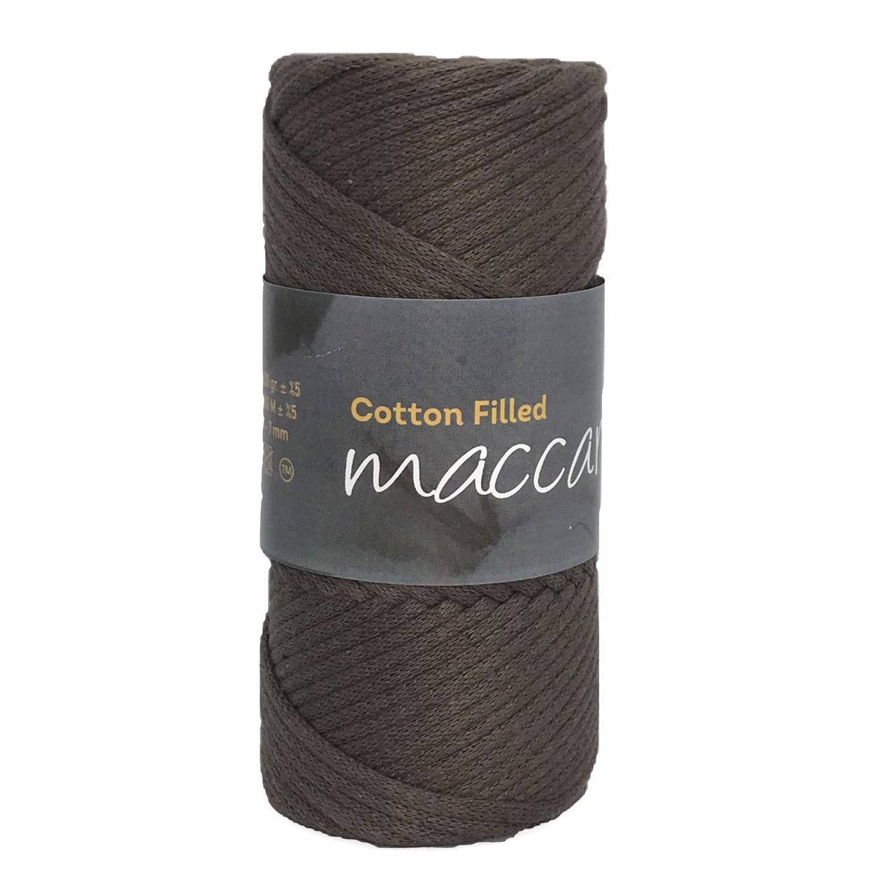 

Хлопковый шнур Cotton Filled Maccaroni с сердечником, 3 мм, шоколад, Коричневый