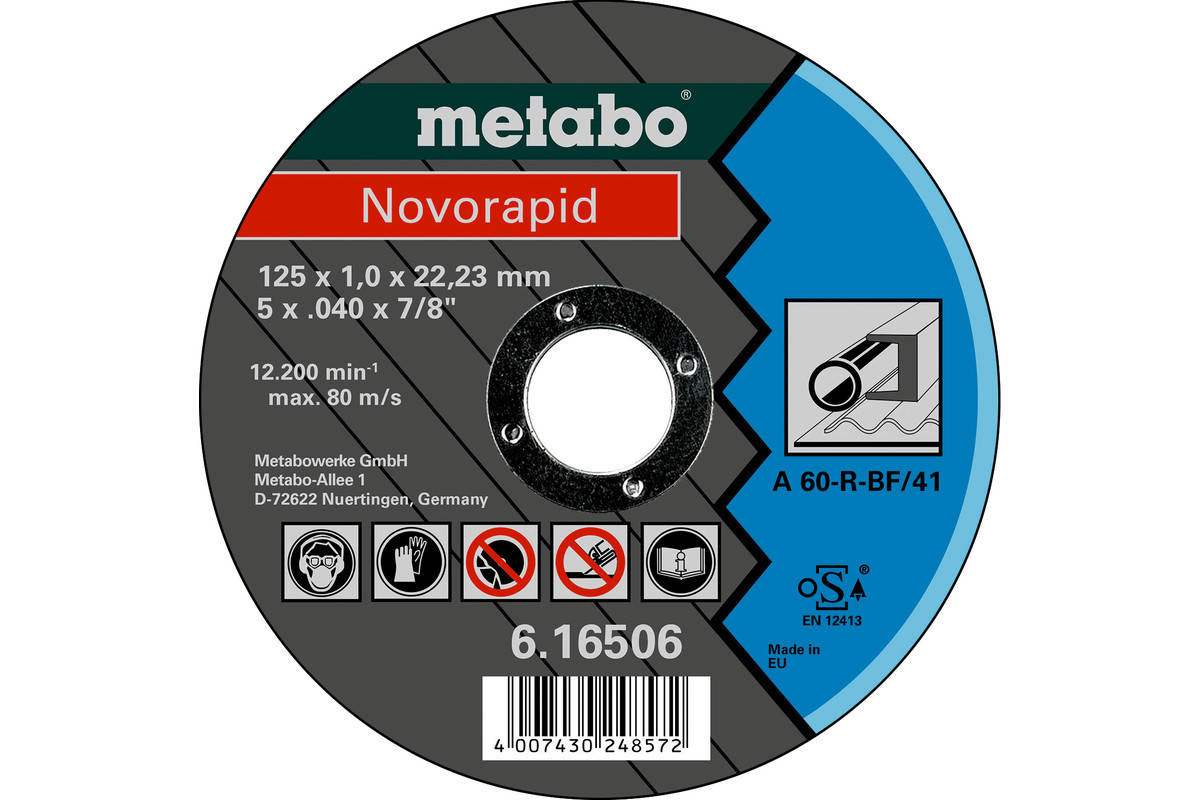 

Отрезной круг по металлу Metabo Novorapid 125x1,0x22,23 (616506000)