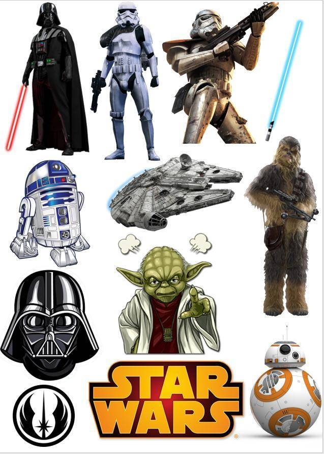 

Вафельная картинка Звездные войны | Съедобные картинки Star Wars | Starwars картинки разные Формат А4, Разные цвета