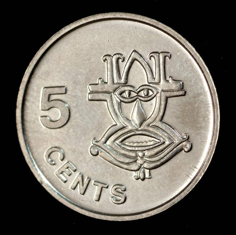 

Монета Соломоновых островов 5 центов 1996 г.