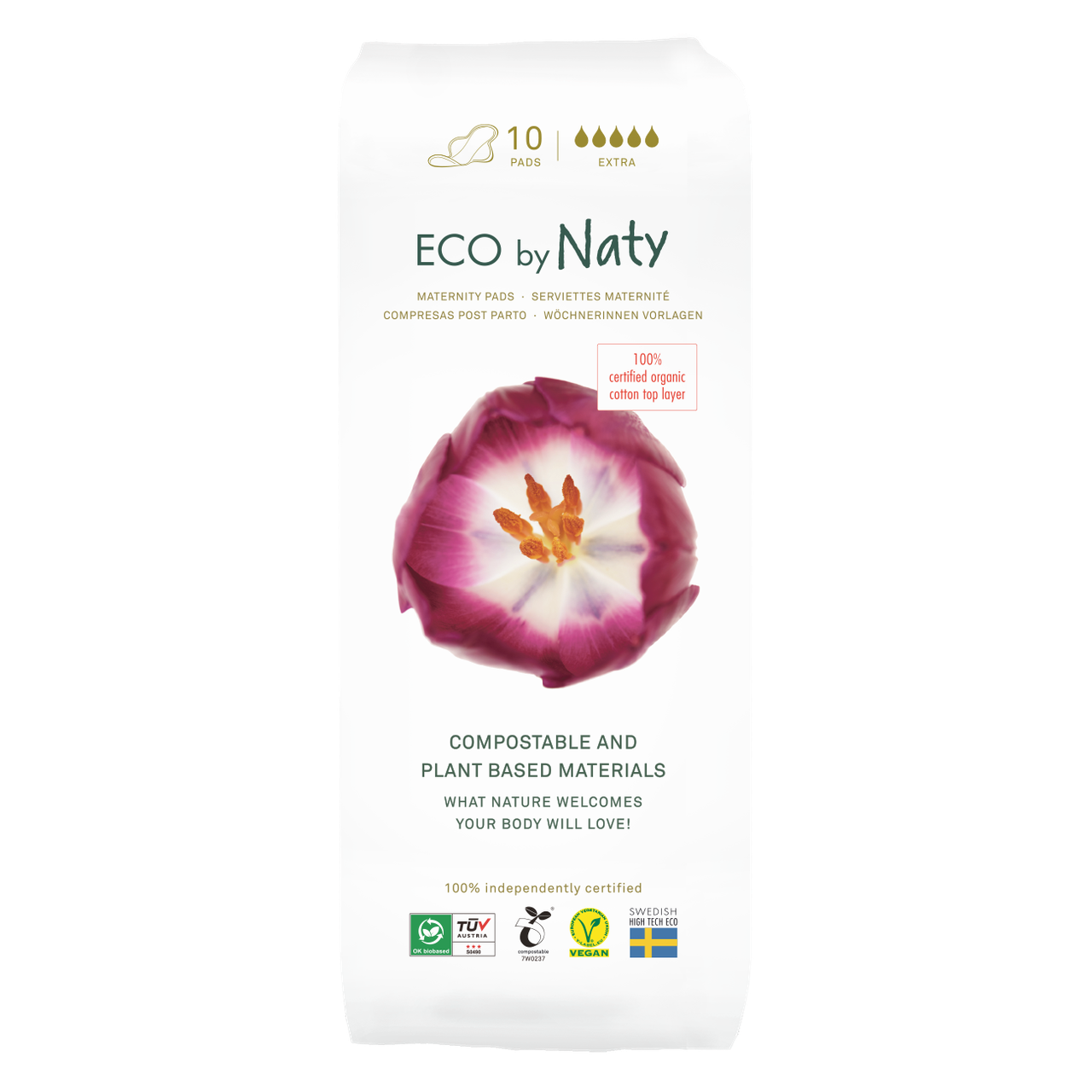 

Послеродовые органические прокладки Eco by Naty 10 шт