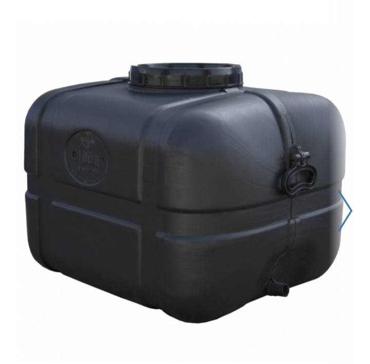 

Емкость прямоугольная для воды, душа 100 л, Черный