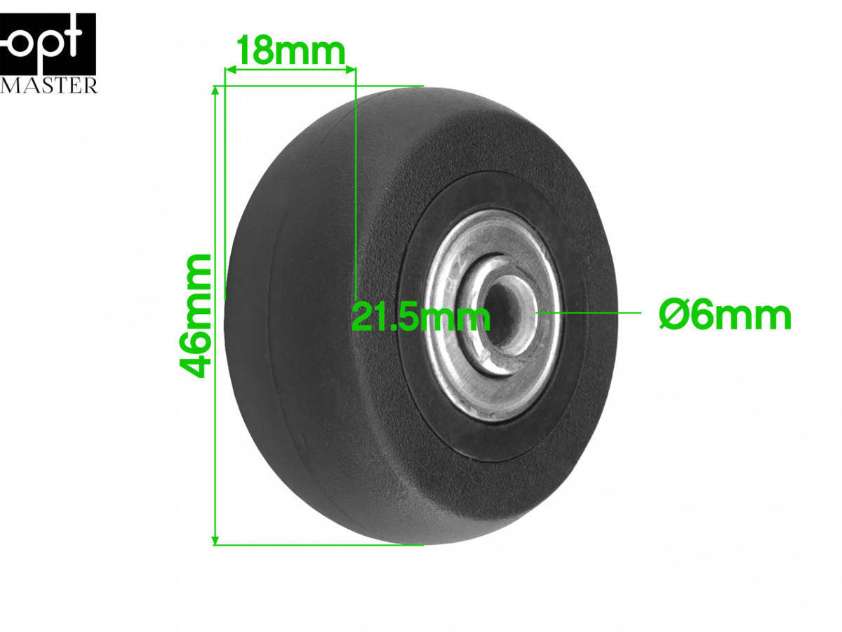 

ЧМК-025 Колесо для чемодана d=46 мм с подшипником