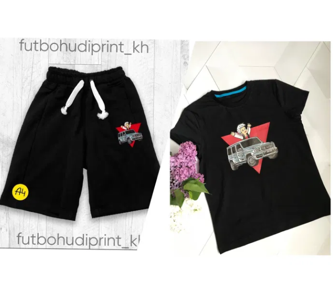 

Летний детский костюм а4, Шорты с футболкой мерч а4 128
