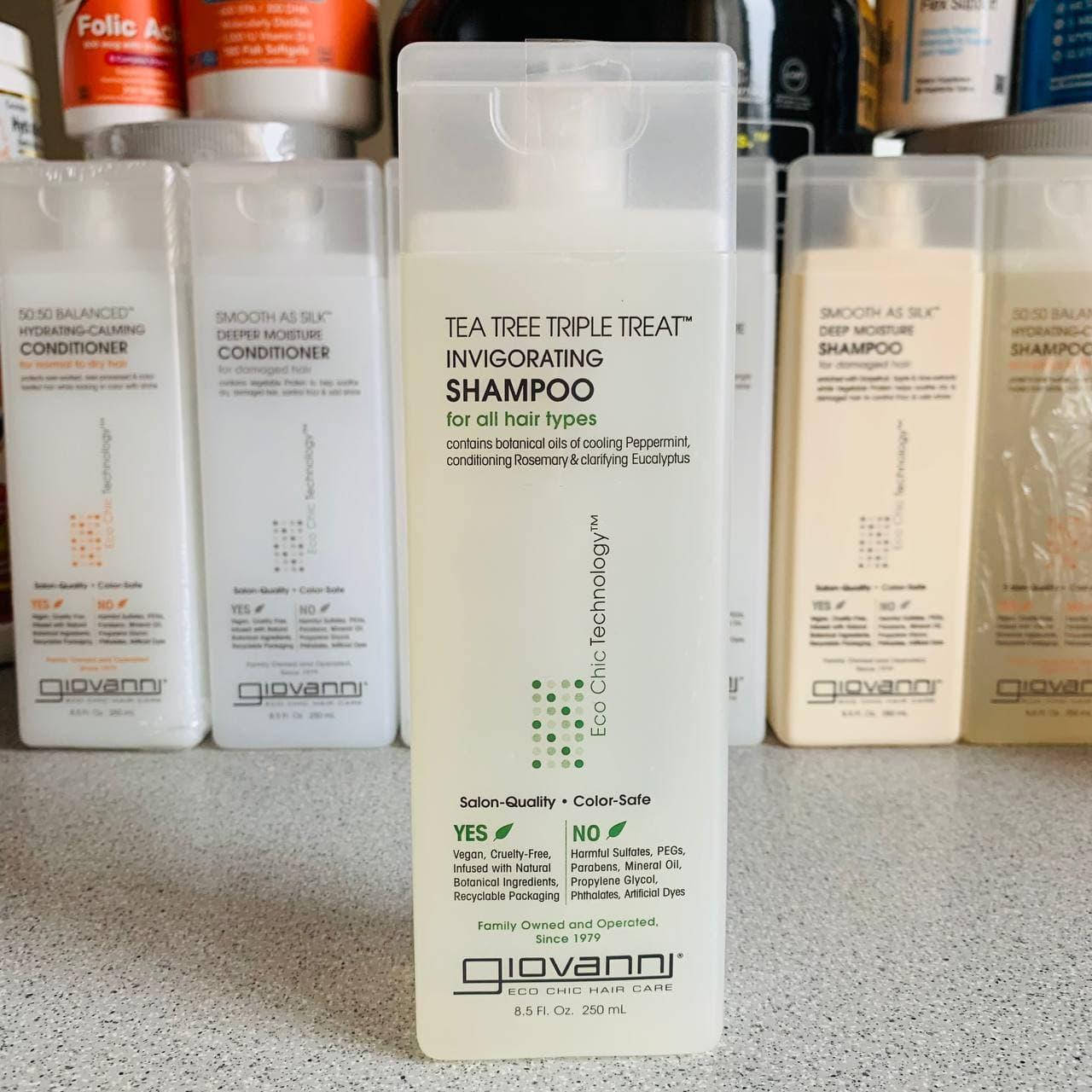 

Giovanni, Tea Tree Triple Treat, укрепляющий шампунь, для всех типов волос, 250 мл