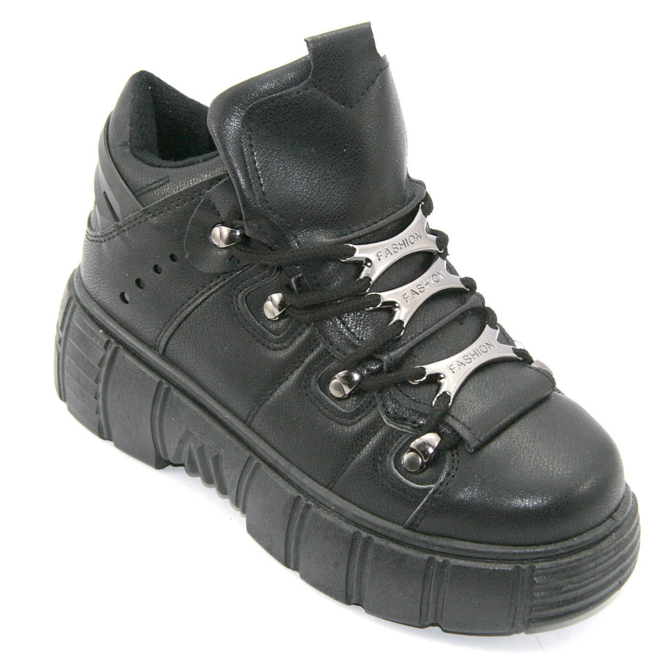 

Кроссовки женские черные на высокой подошве, Черный